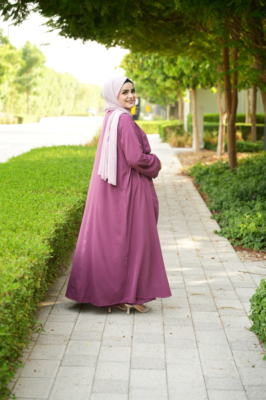 Haya Abaya Dark Lavendar