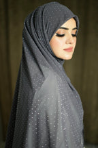 Dark Grey Silver | Stone Hijab