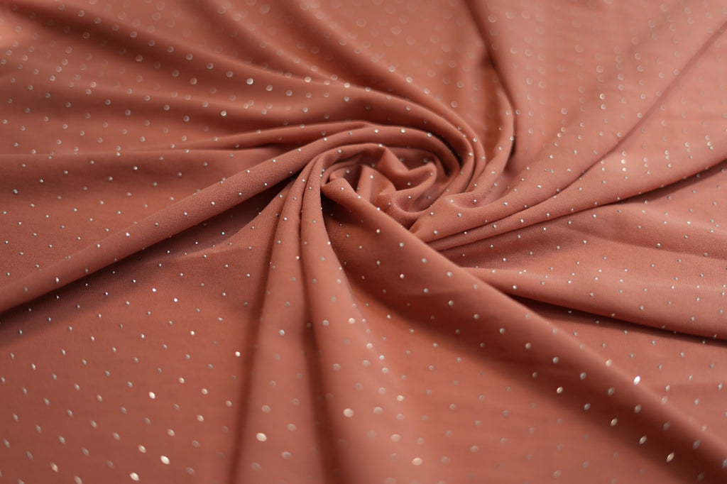 Pastel Peach Silver | Stone Hijab