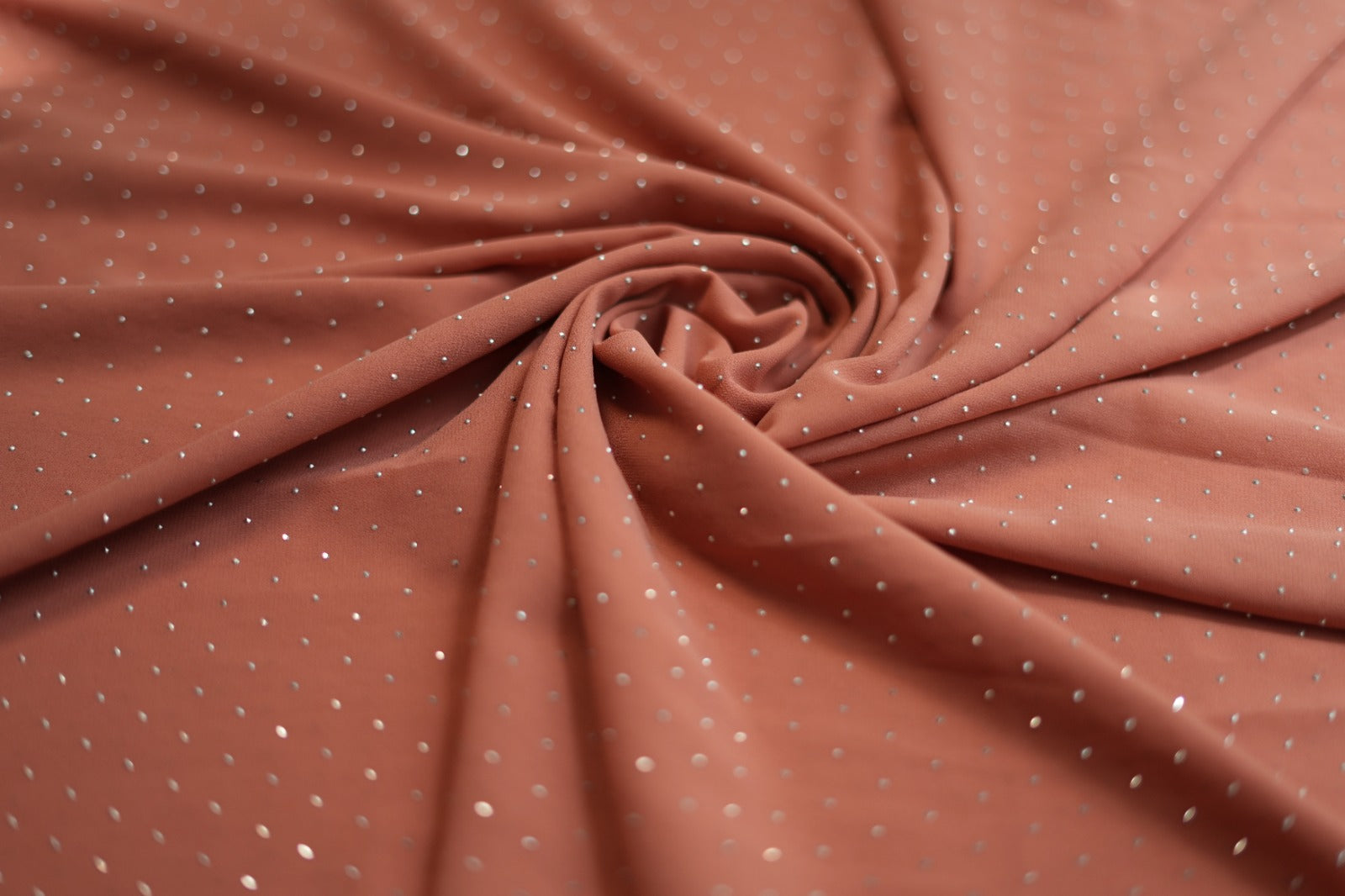 Pastel Peach Silver | Stone Hijab